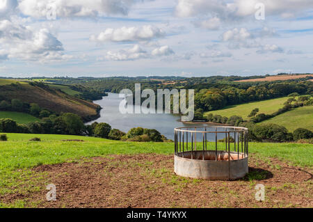 view over the Helford river in cornwall, england, uk. Stock Photo