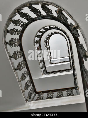 Spiral staircase in a residential house Stock Photo