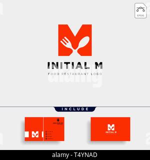 initial m food equipment simple logo template vector icon abstract - vector Stock Vector