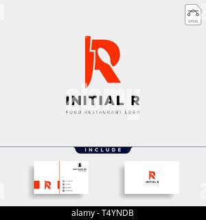 initial r food equipment simple logo template vector icon abstract - vector Stock Vector