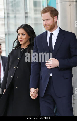 Duke and Duchess of Sussex visit Newzealand House - Arrivals  Featuring: Duchess of Sussex, Duke of Sussex, Meghan Markle, Prince Harry Where: London, United Kingdom When: 19 Mar 2019 Credit: Lia Toby/WENN.com Stock Photo