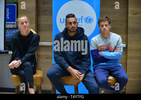 Attendees during the UNICEF Kid Power during Miami Open 2019 at Hard Rock Stadium in Miami Gardens, Florida  Featuring: Petra Kvitova, Nick Kyrgios, Diego Schwartzman Where: Miami Gardens, Florida, United States When: 19 Mar 2019 Credit: Johnny Louis/WENN.com Stock Photo