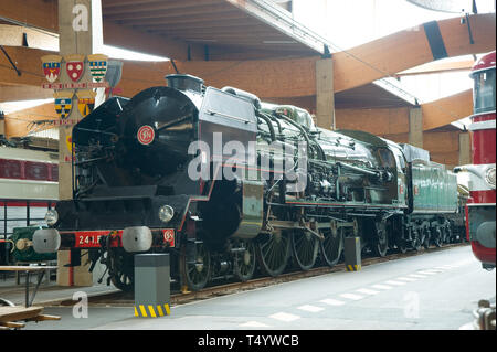 Mulhouse, Cité des Trains, Dampflok - Mulhouse, Cité des Trains, Steam Engine Stock Photo