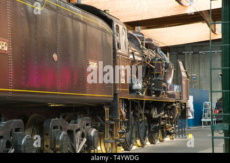 Mulhouse, Cité des Trains, Dampflok - Mulhouse, Cité des Trains, Steam Engine Stock Photo