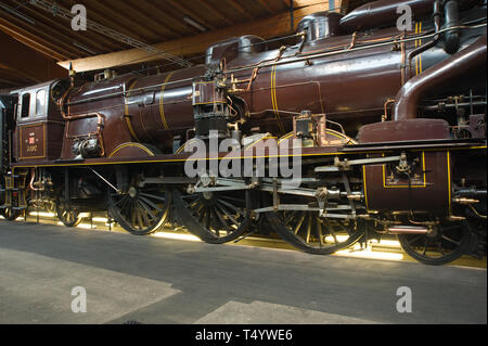 Mulhouse, Cité des Trains, Dampflok - Mulhouse, Cité des Trains, Steam Engine Stock Photo