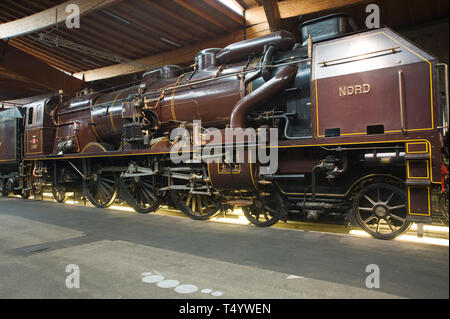 Mulhouse, Cité des Trains, Dampflok - Mulhouse, Cité des Trains, Steam Engine Stock Photo