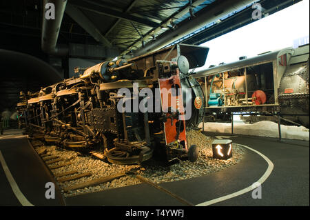 Mulhouse, Cité des Trains, Dampflok - Mulhouse, Cité des Trains, Steam Engine Stock Photo