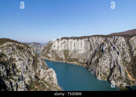 View from on top of the Danube gorges Stock Photo