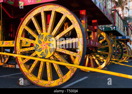 Durban, South Africa, 19th April 2019. Durban's 2019 Festival of Chariots da colourful and vibrant drawcard for devotees and tourists alike. Pictured  Stock Photo