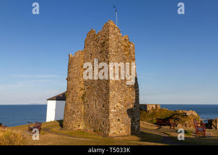 Tenby Castle, Tenby, Dyfed, Wales. Stock Photo