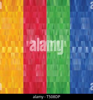 Set of abstract geometric polygonal banners - eps10 Stock Photo