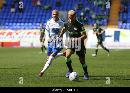 Forest Green Rovers Junior Mondal Left And Tranmere Rovers David Perkins Battle For The Ball During The Sky Bet League Two Play Off First Leg Match At Prenton Park Tranmere Stock Photo Junior mondal, 24, from england afc fylde, since 2020 left winger market value: alamy