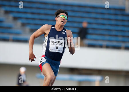 Tokyo, Japan. 20th Apr 2019. Hiroyoshi Ushiro, APRIL 20, 2019 Athletics : TOKYO Combined Events Meet 2019 Men's Decathlon - 400m at Komazawa Olympic Park General Sports Ground in Tokyo, Japan. Credit: Naoki Morita/AFLO SPORT/Alamy Live News Stock Photo