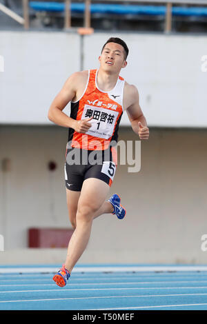 Tokyo, Japan. 20th Apr 2019. Keisuke Okuda, APRIL 20, 2019 Athletics : TOKYO Combined Events Meet 2019 Men's Decathlon - 400m at Komazawa Olympic Park General Sports Ground in Tokyo, Japan. Credit: Naoki Morita/AFLO SPORT/Alamy Live News Stock Photo