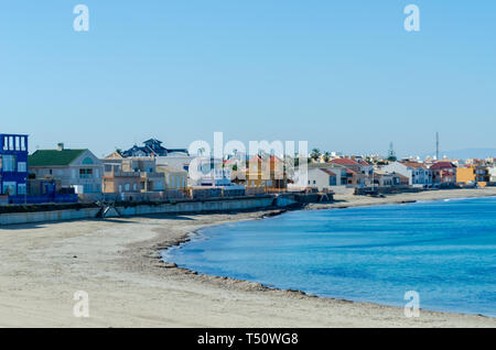 CABO DE PALOS, SPAIN - FEBRUARY 7, 2019  Landscape of the famous coastal town by the Mediterranean sea in Spain Stock Photo