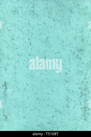 Abstract aqua background. Green background in grunge style with stains, scratches, fingerprints and multi-colored small dots. Paper texture Stock Photo