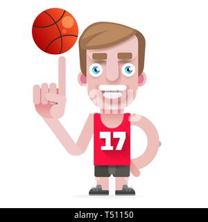 Abstract Basketball Player With Ball In The Style Of The Paper. Vector Illustration. Stock Vector