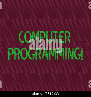 Conceptual hand writing showing Computer Programming. Concept meaning process that instructs a computer on how to do a task Seamless Isosceles Triangl Stock Photo