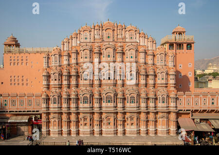 India, Rajasthan, Jaipur, Hawa Mahal (Palace of Wind) Stock Photo