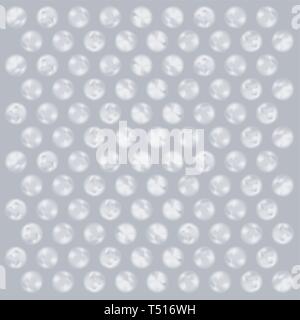 Realistic bubble wrap texture abstract background Stock Vector