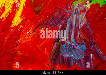 abstract colorful real oil painting background Stock Photo