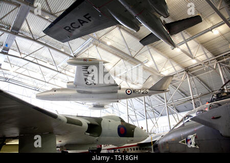 American Air Museum at Duxford Imperial War Museum,Cambridgeshire, England. English Electric Canberra B.2. Stock Photo