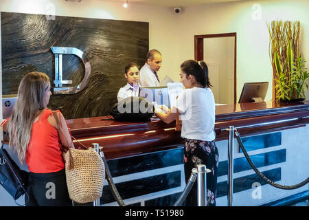 Cartagena Colombia,El Lagito,Hotel Dann,hotel hotels lodging inn motel motels,front reservation reception desk counter,Hispanic Latin Latino ethnic im