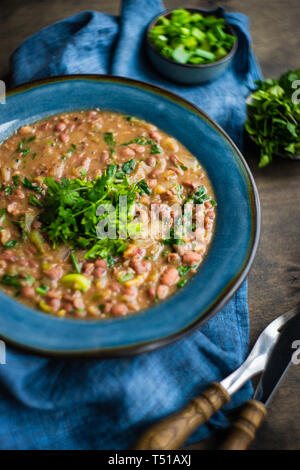 Georgian cuisine Lobio with herbs Stock Photo - Alamy