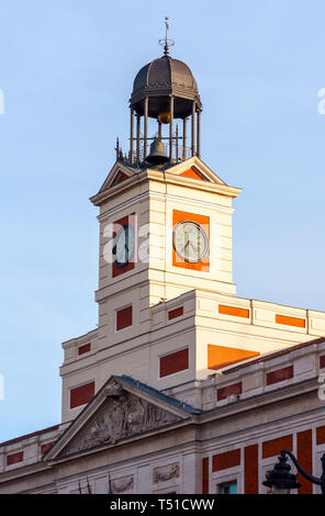 Reloj de la Puerta del Sol. Madrid. España Stock Photo