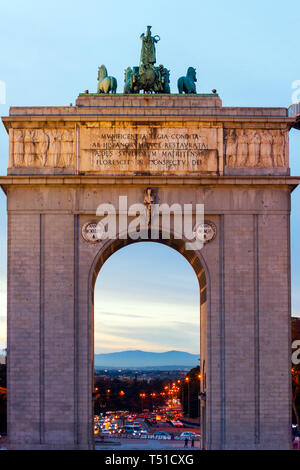 Arco el Triunfo. Madrid. España Stock Photo