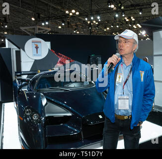 New York, NY - April 18, 2019: Jim Glickehaus presents new racing Clickenhaus car at 2019 New York International Auto Show at Jacob Javits Center Stock Photo