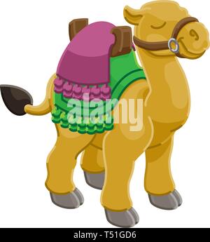 A camel cute animal cartoon character illustration Stock Vector