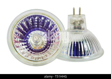 Halogen bulbs for recessed spotlights in false ceilings Stock Photo