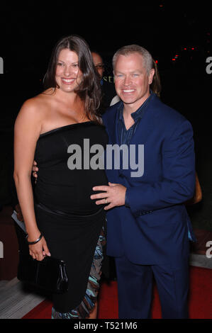 Neal McDonough and his wife Ruve Robertson taking a stroll at The Stock ...