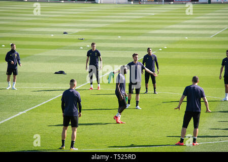 Turin, Italy. 15th Apr, 2019. during the Juventus training session before the Champions League match Juventus fc vs Ajax.Italy, Turin, Allianz Stadium. 15th april 2019 Credit: Alberto Gandolfo/Pacific Press/Alamy Live News Stock Photo