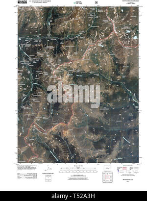 USGS TOPO Map Colorado CO Montezuma 20110519 TM Restoration Stock Photo