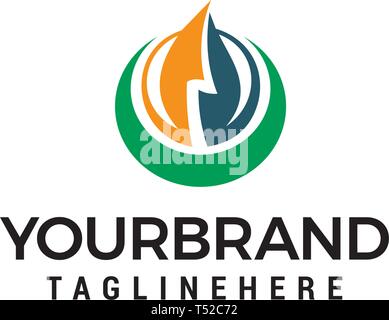leaf circle Logo design concept template Stock Vector Image & Art - Alamy