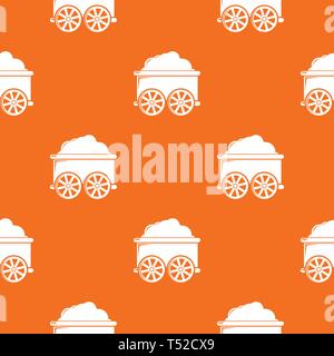 Train wagon pattern vector orange Stock Vector