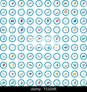 100 transportation icons set, isometric 3d style Stock Vector