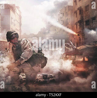 BLACK HAWK DOWN  2002 Jerry Bruckheimer Films production with Josh Hartnett Stock Photo