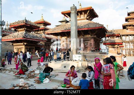 Kathmandu, Nepal - May 02, 2017: A view of Durbar Square in Kathmandu. Stock Photo