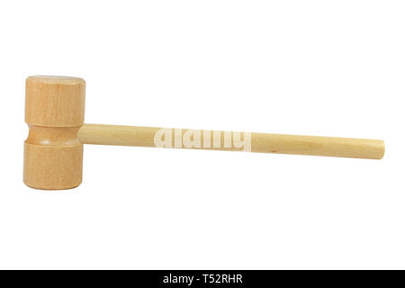 Wooden joinery mallet isolated on white background Stock Photo