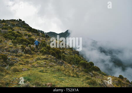 The volcanic mountain landscapes on the flanks of Mount Kenya, Aberdare Ranges, Kenya Stock Photo