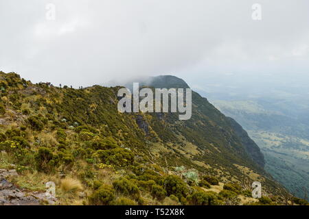 The volcanic mountain landscapes on the flanks of Mount Kenya, Aberdare Ranges, Kenya Stock Photo