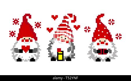 Christmas gnomes. Santa Claus. New Year s celebration Stock Photo