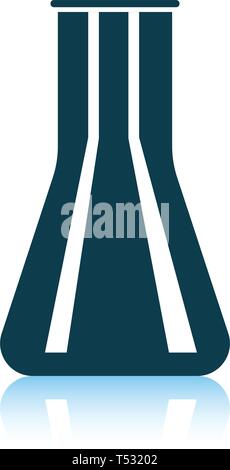 Chemical bulbs icon. Shadow reflection design. Vector illustration. Stock Vector