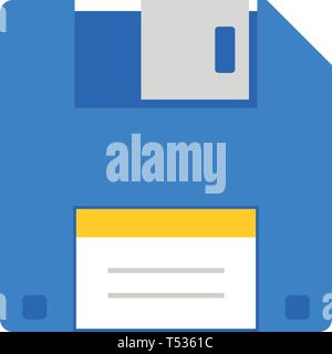 Floppy Flat Multi color icon Stock Vector