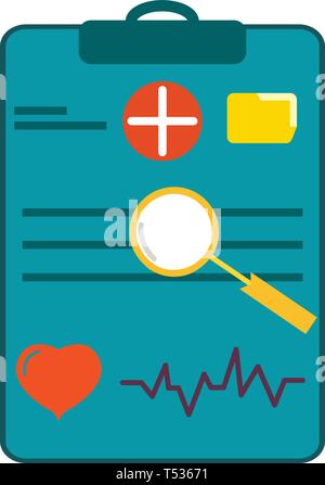 Medical Chart Flat Multi color Icon Stock Vector