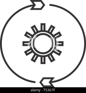 Conversion Setting Line Black Icon Stock Vector