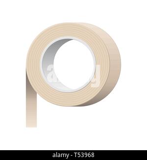 Adhesive tape. Tools for education and work. Stationery and office supply. Vector illustration Stock Vector